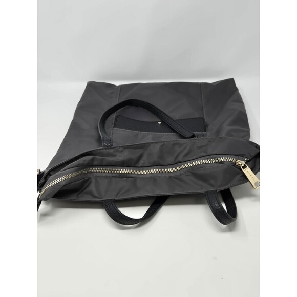 PAUL & JOE SISTER GREY & BLACK NYLON TOTE BAG SHOPPER CAT INTERIOR DOUBLE STRAPS - Picture 9 of 14